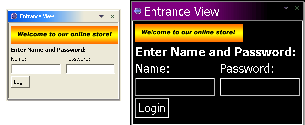 View using system fonts