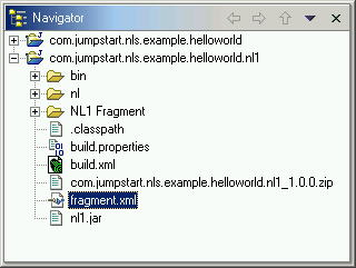 Selecting the fragment.xml file