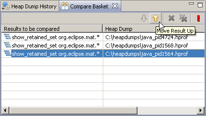 Modify the Tables Order in the Compare Basket