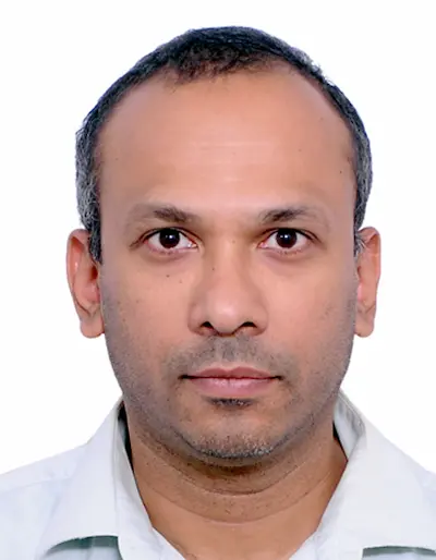 A portrait of Rahul Mohan Geetha