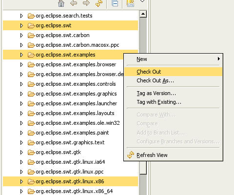 Specified modules: org.eclipse.swt, org.eclipse.swt.examples, org.eclipse.swt.gtk.linux.x86