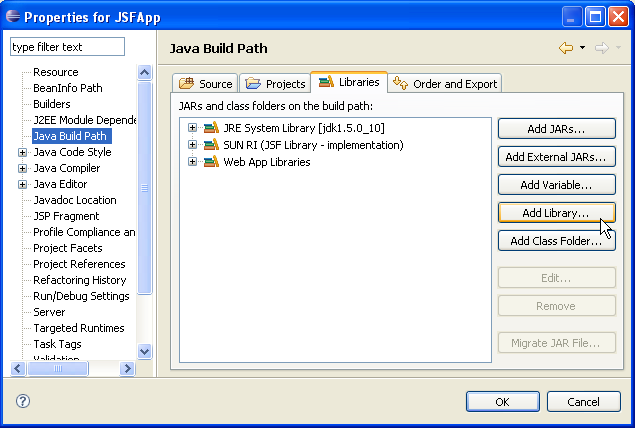Fig 1. Add Library from Java Build Path