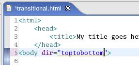 the HTML Source Page Editor with warnings