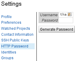 HTTP Password