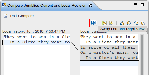 Configure left and right sides in Compare editors