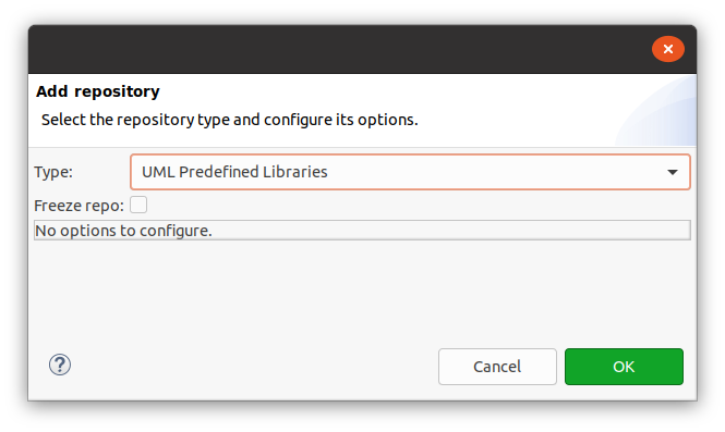 Adding UML predefined libraries