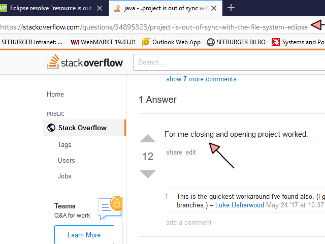 firefox
10.05.2019 , 14:38:27
java - .project is out of sync with the file system Eclipse - Stack Overflow - Mozilla Firefox